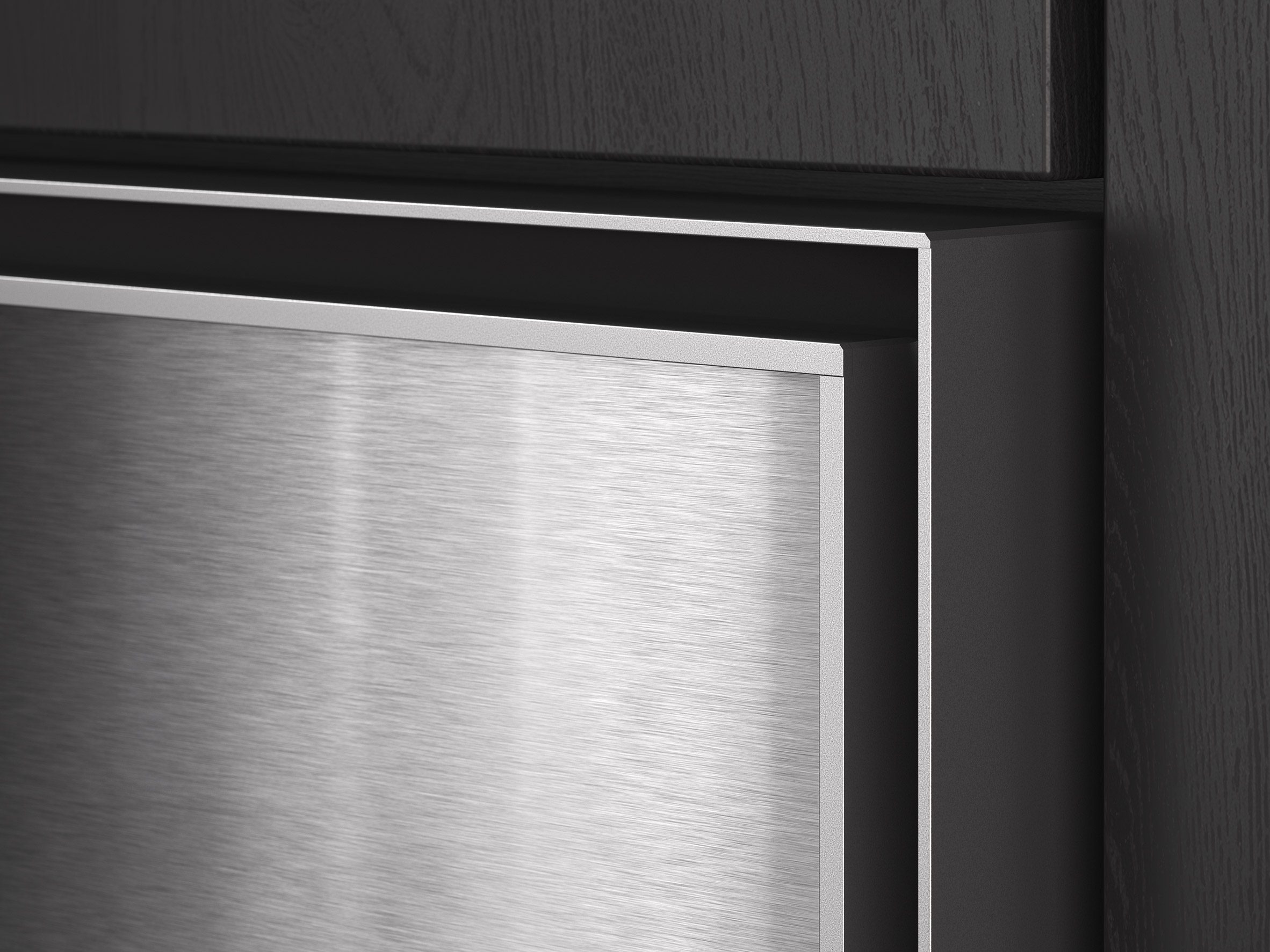 Gaggenau artisans hand-brush stainless steel on expressive series ovens