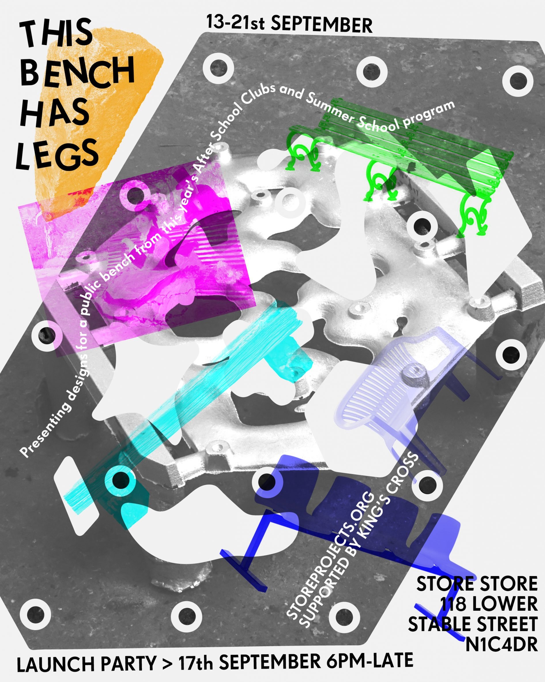 Poster for This Bench Has Legs project by Store and Attua Aparicio